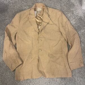The Territory Ahead Jacket Mens 40 Sports Coat Blazer Tan Silk Inside